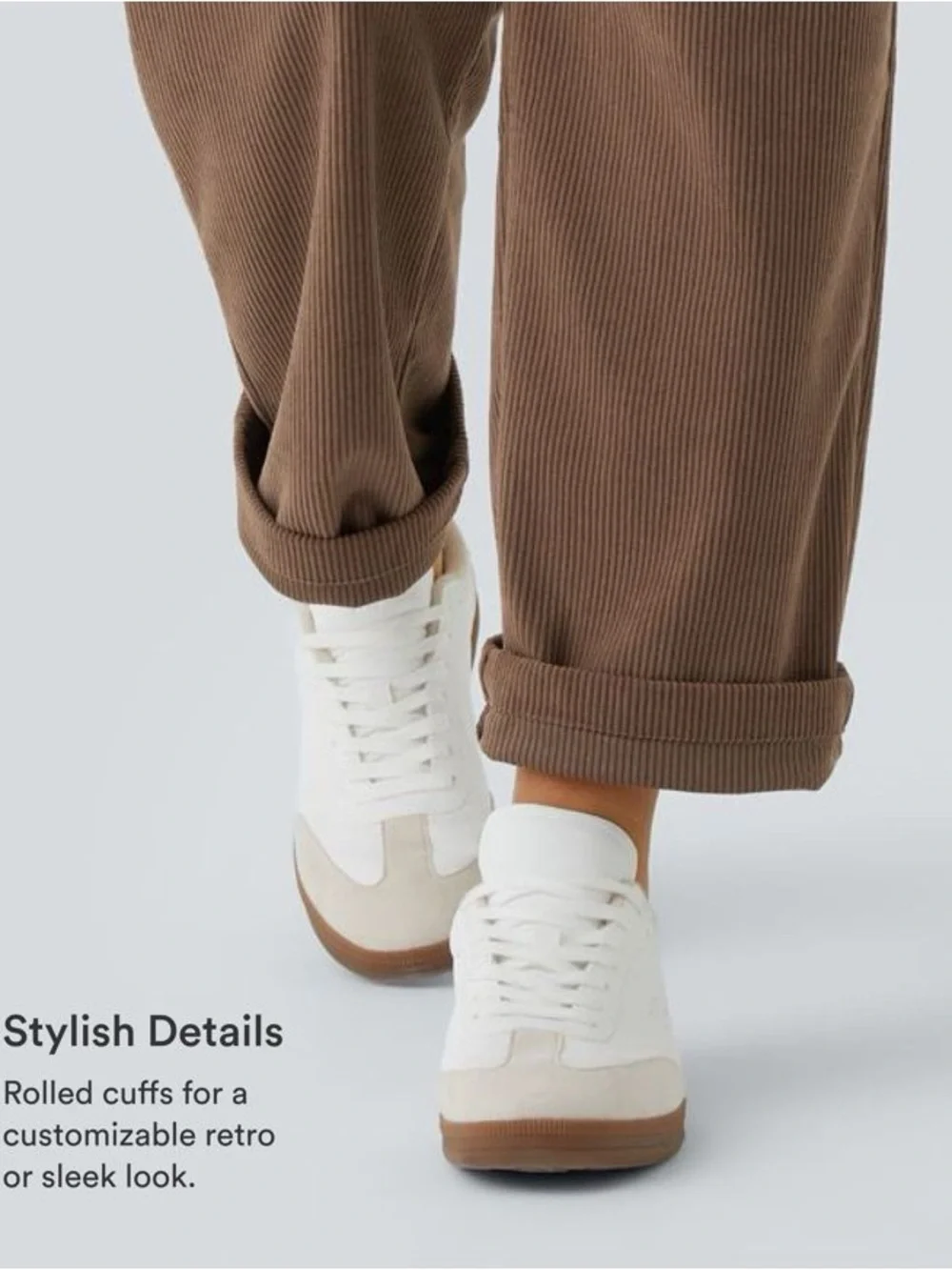 Halara NWT Mid Rise Zipper Pocket Corduroy Casual Pants Acorn XL Tall - Picture 5 of 10